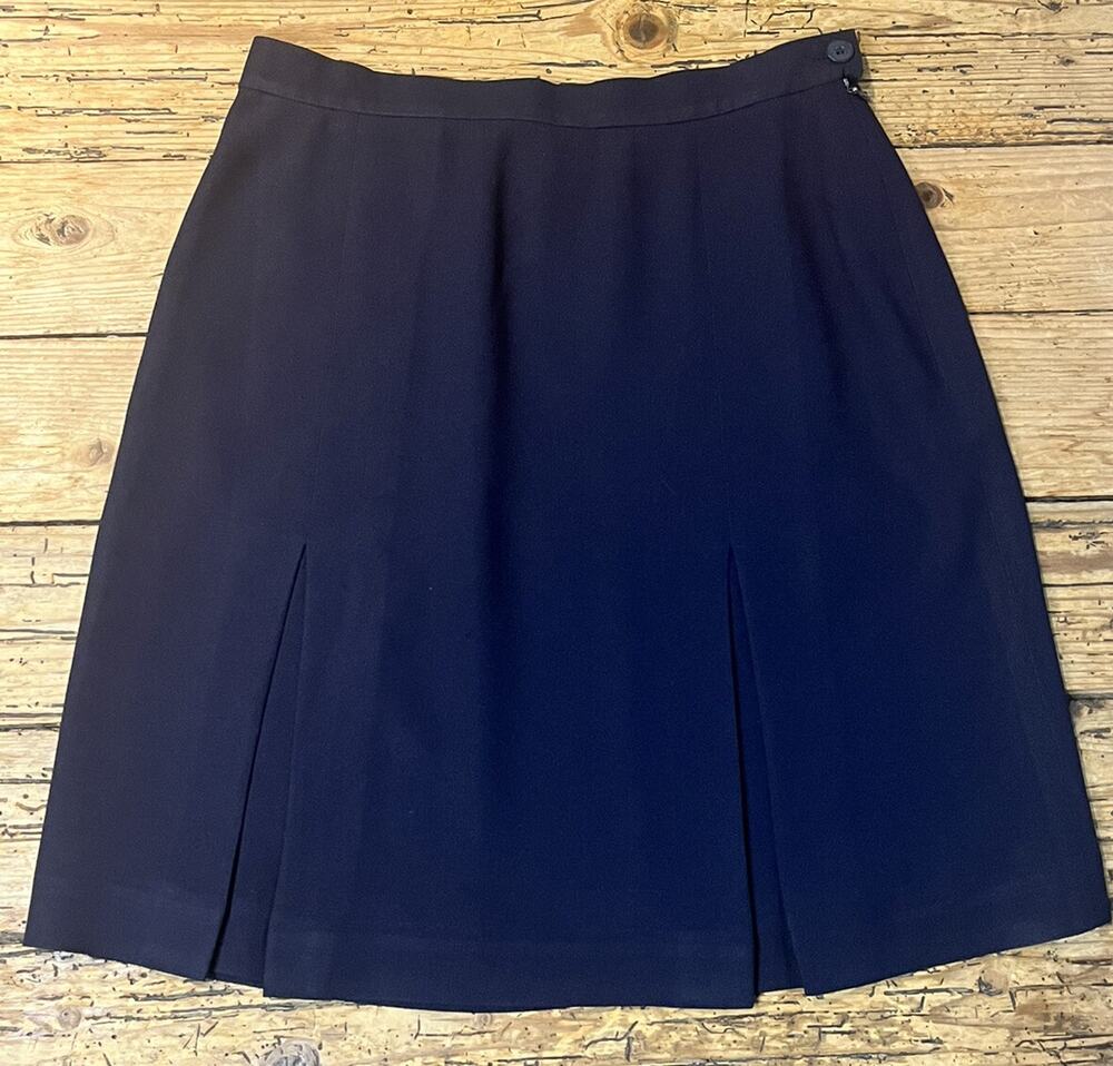 Jones New York Womens Size 8P Black Pleated Skirt With Lining